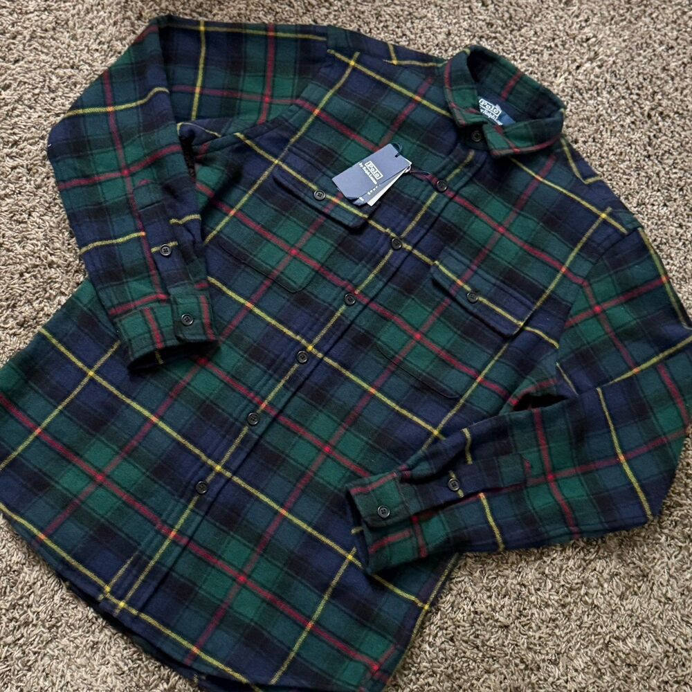Polo Ralph Lauren Men’s Size Medium NWT The Polo Tartan Work shirt MSRP $398.00 - Picture 3 of 11
